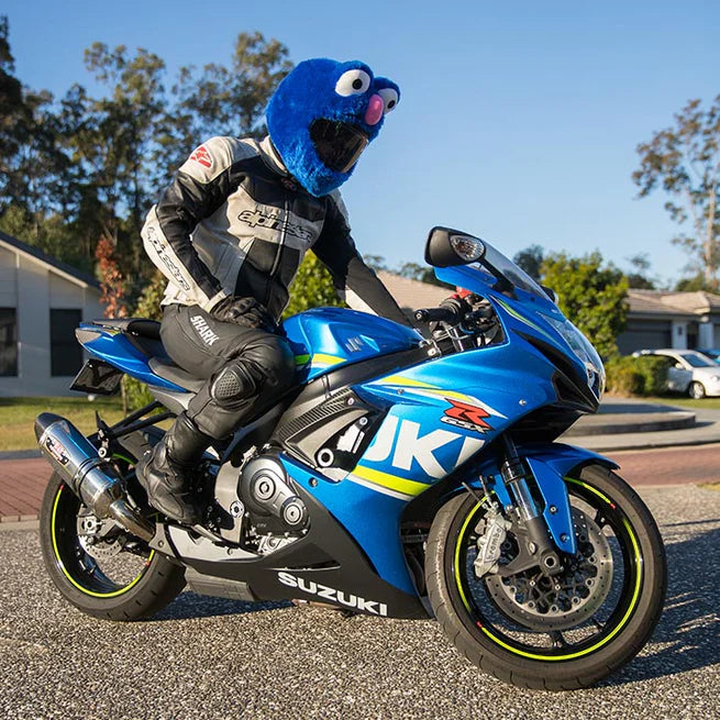 Funny helmet cover - Blue Muppet