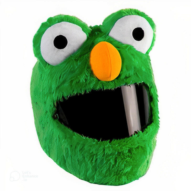 π Funny helmet cover - Green Elmo - Helmetcoverstore