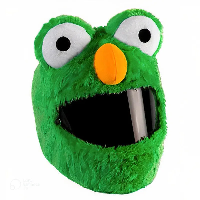 💚 Funny helmet cover - Green Elmo - Helmetcoverstore