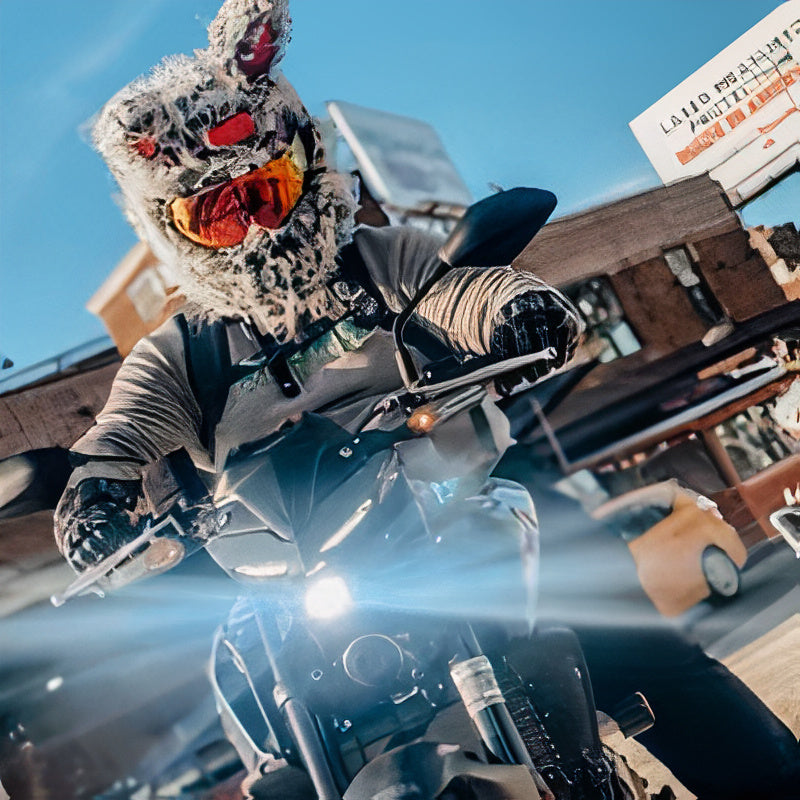 Funny helmet cover - Evil Bunny