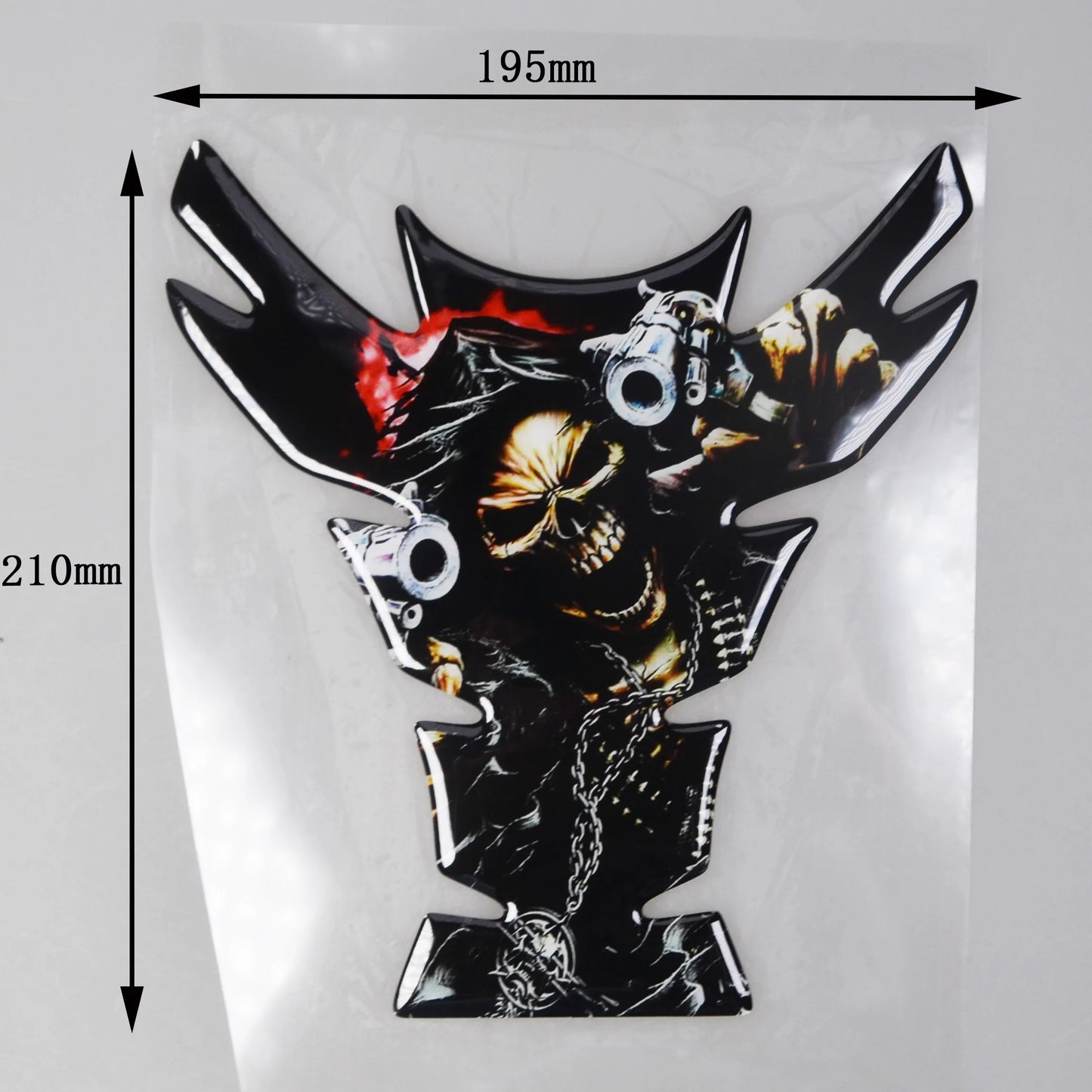 Motorcycle Universal 3D Tank Pad – Premium Fuel Tank Protector + Free Keychain