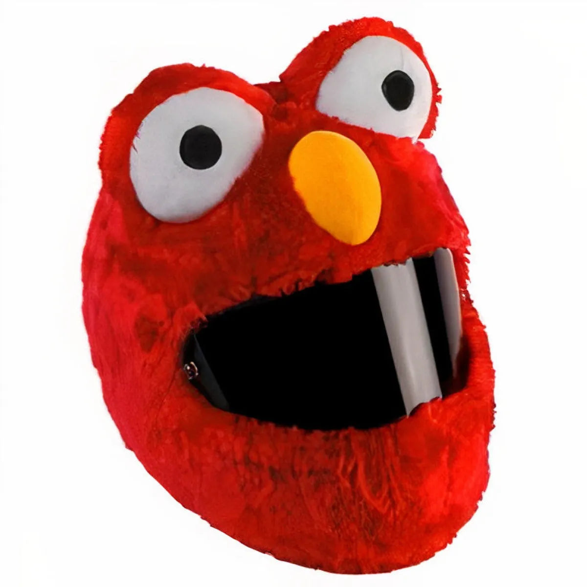 Funny red muppet helmet cover for motorcycle and ski helmets