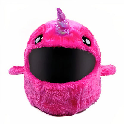 🐬 Funny helmet cover - Pink Dolphin - Helmetcoverstore