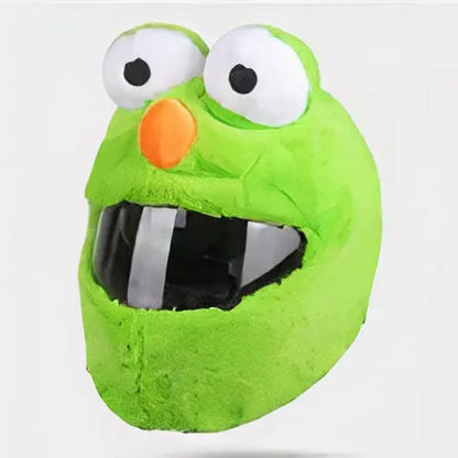 🟩 Funny helmet cover - Light Green Elmo - Helmetcoverstore
