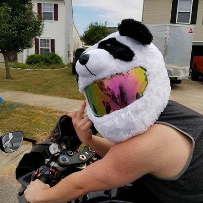 🐼 Funny helmet cover - Panda - Helmetcoverstore