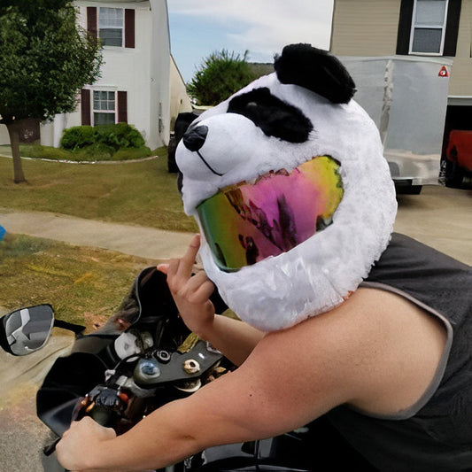 🐼 Funny helmet cover - Panda - Helmetcoverstore