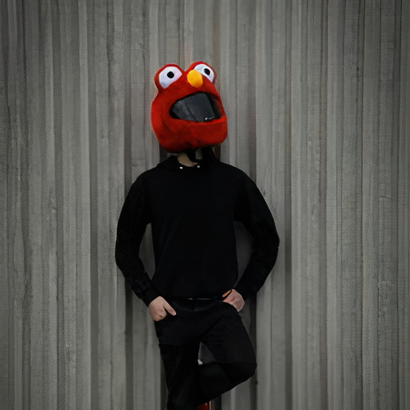 🔴 Funny helmet cover - Red muppet - Helmetcoverstore