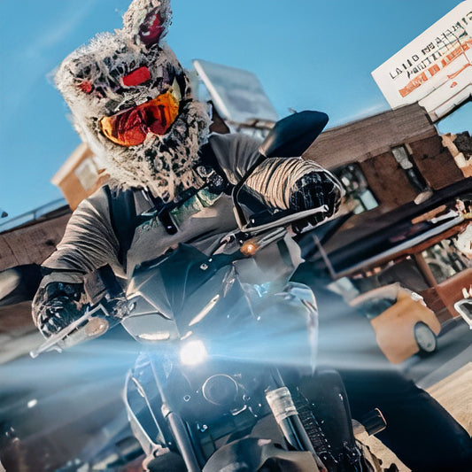 Funny helmet cover - Evil Bunny