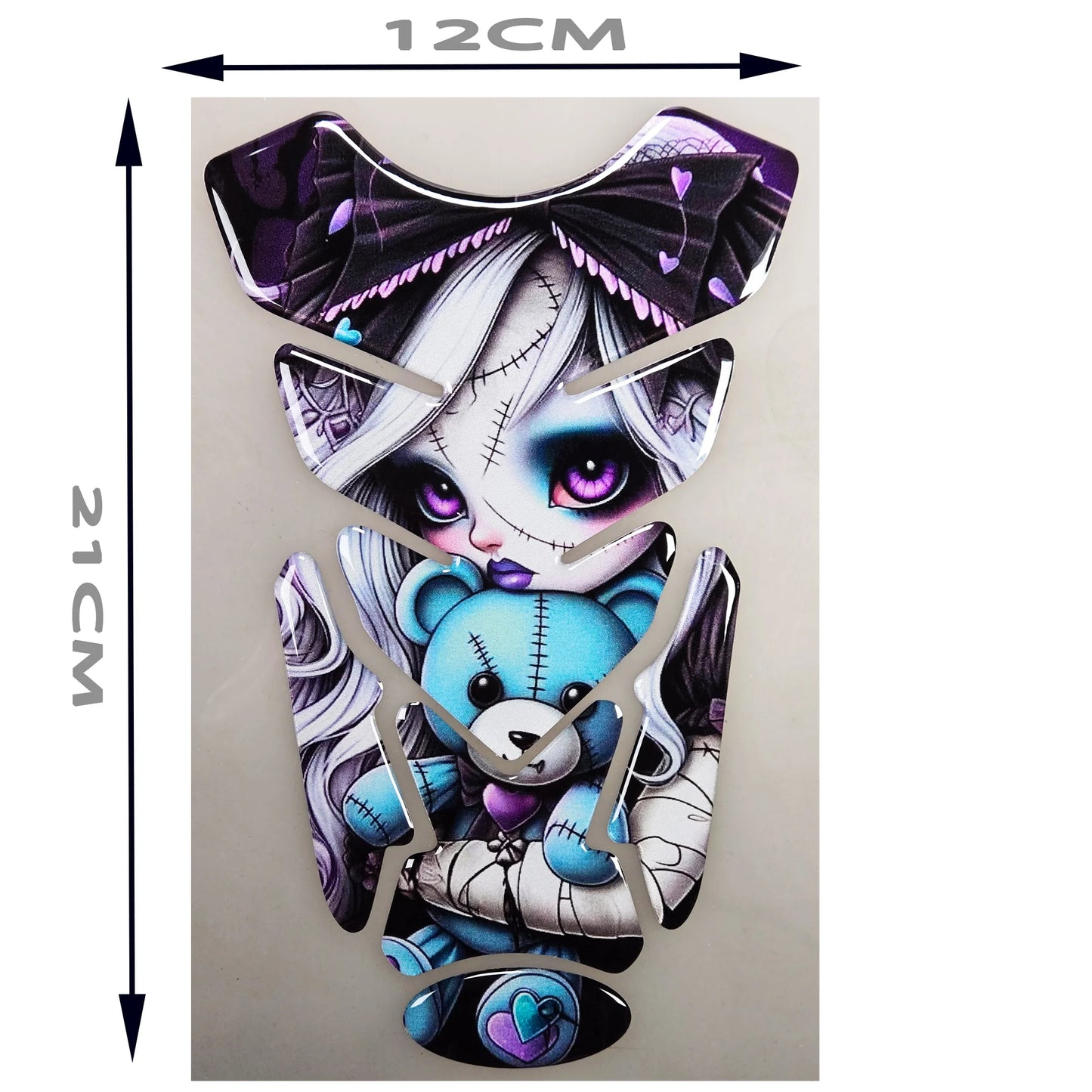 Motorcycle Universal 3D Tank Pad – Premium Fuel Tank Protector + Free Keychain