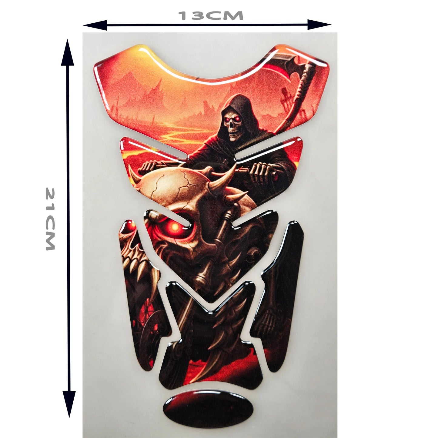 Motorcycle Universal 3D Tank Pad – Premium Fuel Tank Protector + Free Keychain