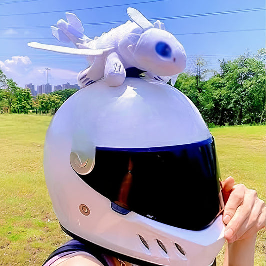 🐉 Funny helmet cover - Small Light Furry
