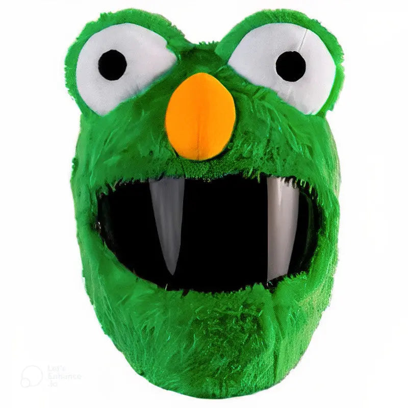 💚 Funny helmet cover - Green Elmo - Helmetcoverstore