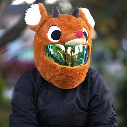 🦌 Funny helmet cover - Reindeer - Helmetcoverstore