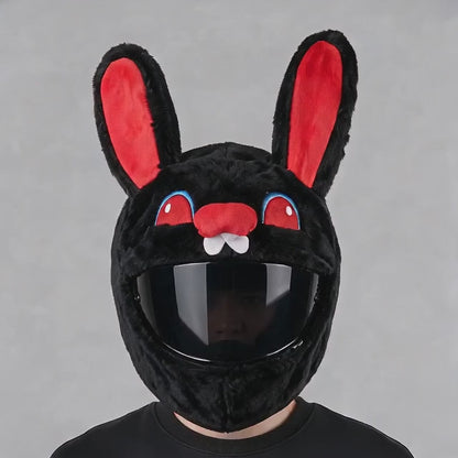Red Bunny Motorcycle Helmet Cover