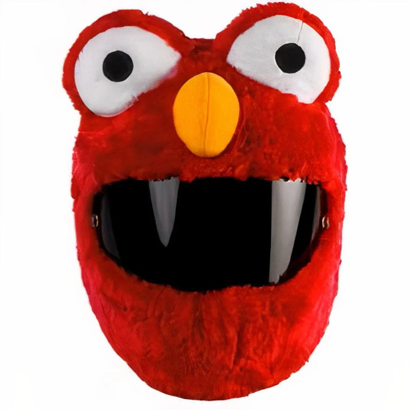 Funny red muppet helmet cover for motorcycle and ski helmets